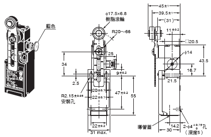 D4N-[]R 外觀尺寸 2 