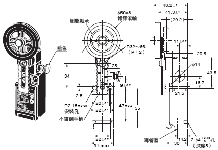 D4N-[]R 外觀尺寸 3 