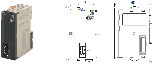 CJ1W-NC[]71 外觀尺寸 1 CJ1W-NC271_Dim