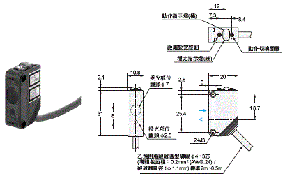 E3Z-LT / LR / LL 外觀尺寸 6 