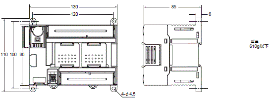 CP1L 外觀尺寸 3 