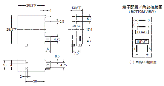 G3R-I/O 外觀尺寸 2 