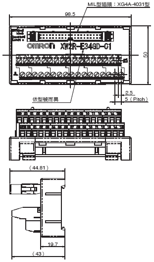 XW2R （PLC連接型） 外觀尺寸 20 