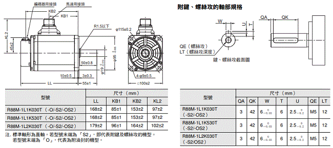 R88M-1[] / R88D-1SN[]-ECT 外觀尺寸 19 