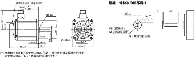 R88M-1[] / R88D-1SN[]-ECT 外觀尺寸 28 