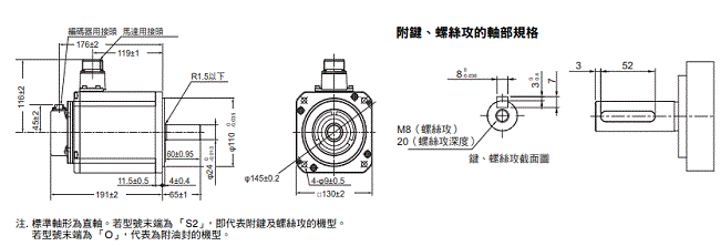 R88M-1[] / R88D-1SN[]-ECT 外觀尺寸 35 