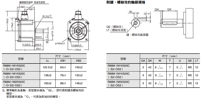 R88M-1[] / R88D-1SN[]-ECT 外觀尺寸 40 