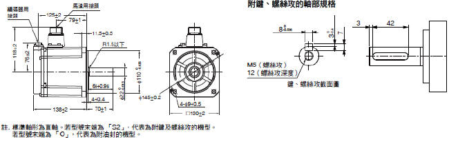 R88M-1[] / R88D-1SN[]-ECT 外觀尺寸 68 