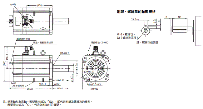 R88M-1[] / R88D-1SN[]-ECT 外觀尺寸 48 