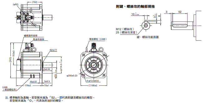 R88M-1[] / R88D-1SN[]-ECT 外觀尺寸 54 