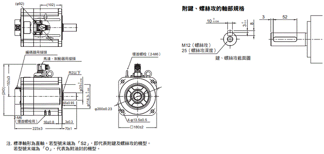 R88M-1[] / R88D-1SN[]-ECT 外觀尺寸 55 