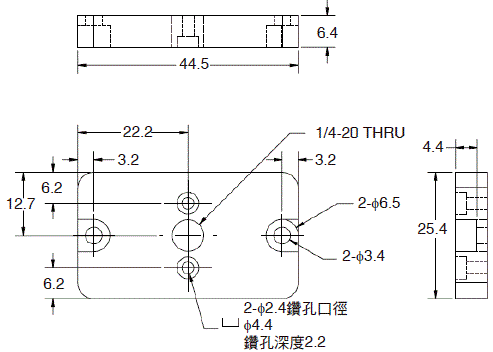 MicroHAWK V430-F / V420-F 系列 外觀尺寸 4 