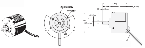 E6C2-C 外觀尺寸 1 