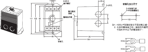 K2CU 外觀尺寸 1 