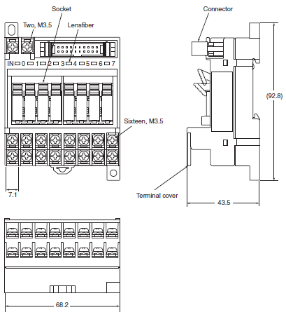 G70D-SOC08 外觀尺寸 2 